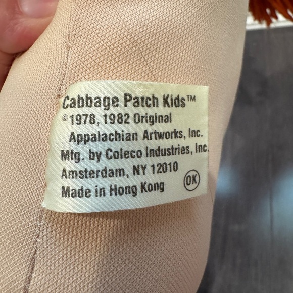 VINTAGE 1982 Cabbage Patch Kids Single Dimple Girl Doll- Orange Hair Green Eyes - Picture 8 of 10